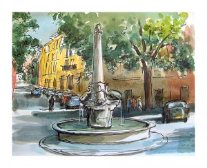 Guy Molle - La fontaine des 4 dauphins - Aix-en-Provence - France